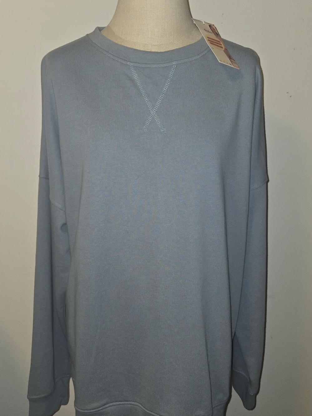 Nwt Women's DOKOTOO Crewneck Sweatshirt - Light Blue Large